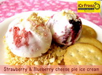 Strawberry & Blueberry cheese pie ice cream